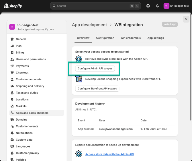 Configure App 1