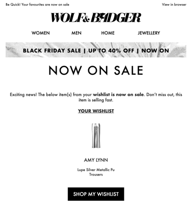 Wishlist on sale